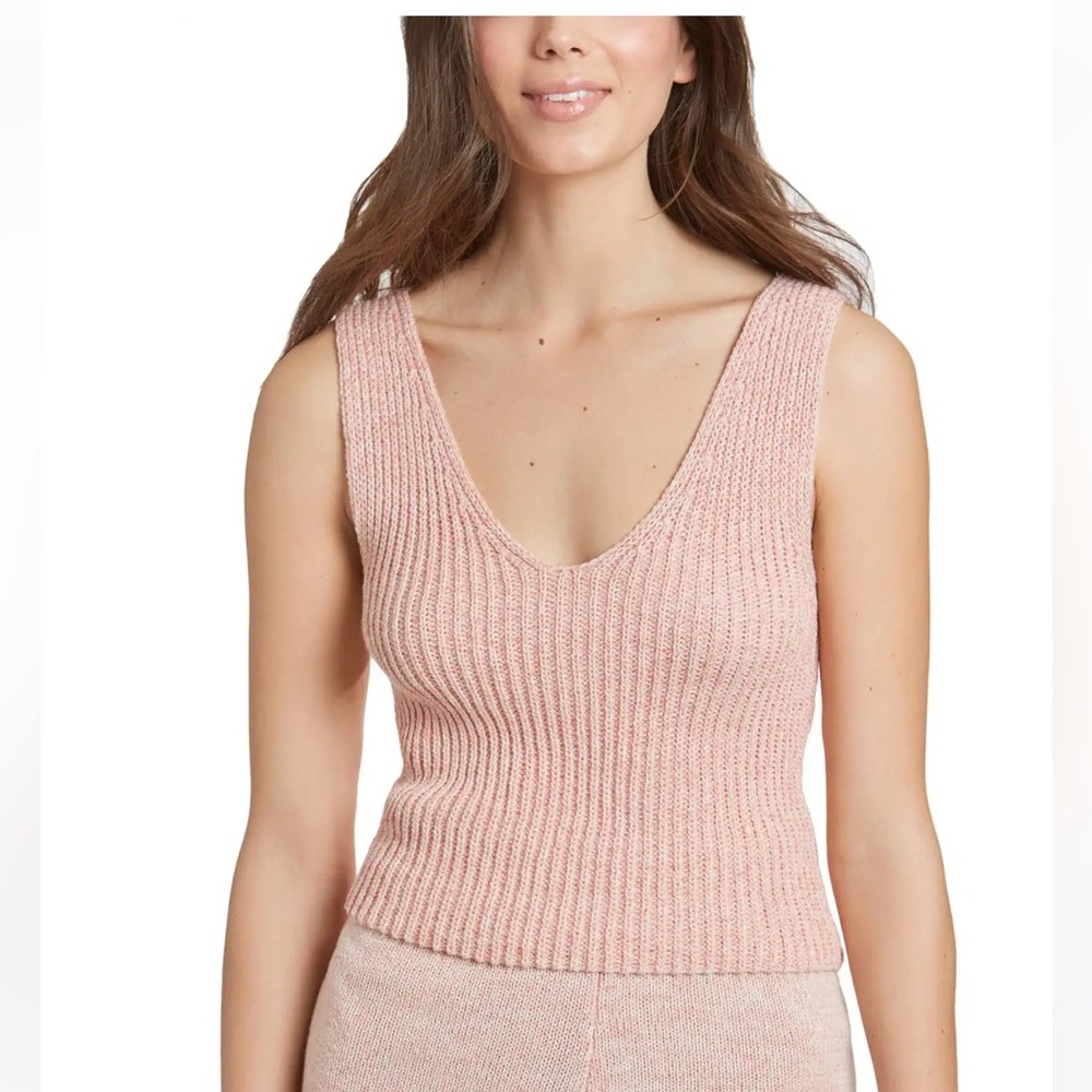 Juicy Couture Cropped Cami Sweater Color: Rose Marbled Combo size XS